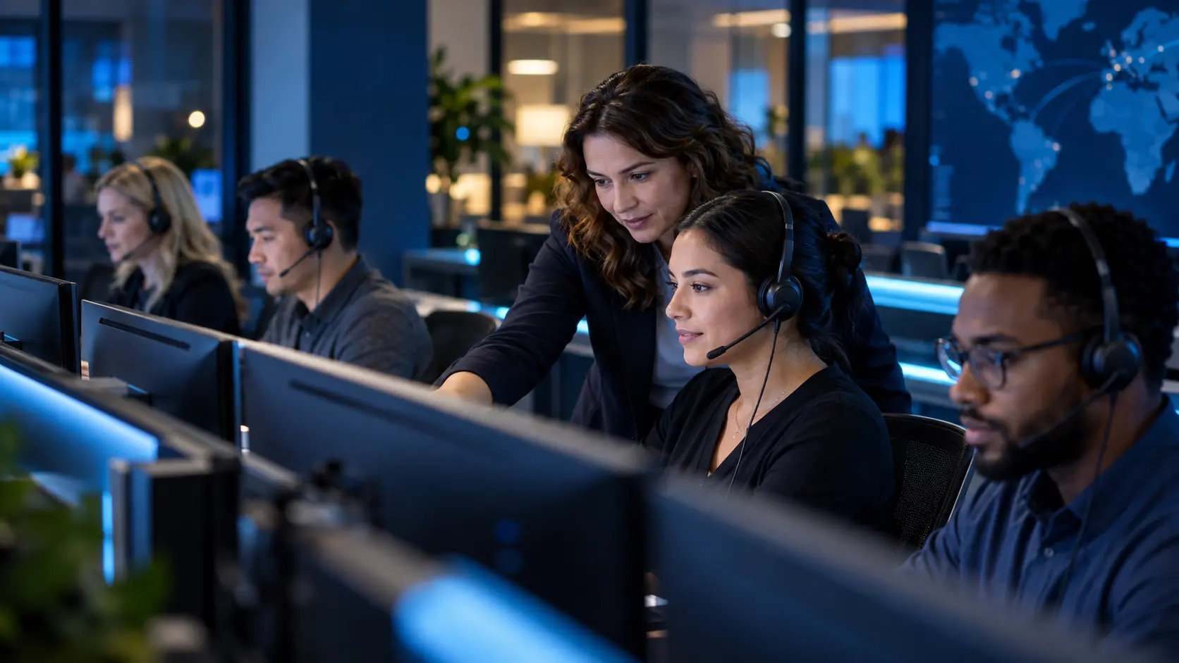 Professional support specialists providing around-the-clock customer and technical assistance